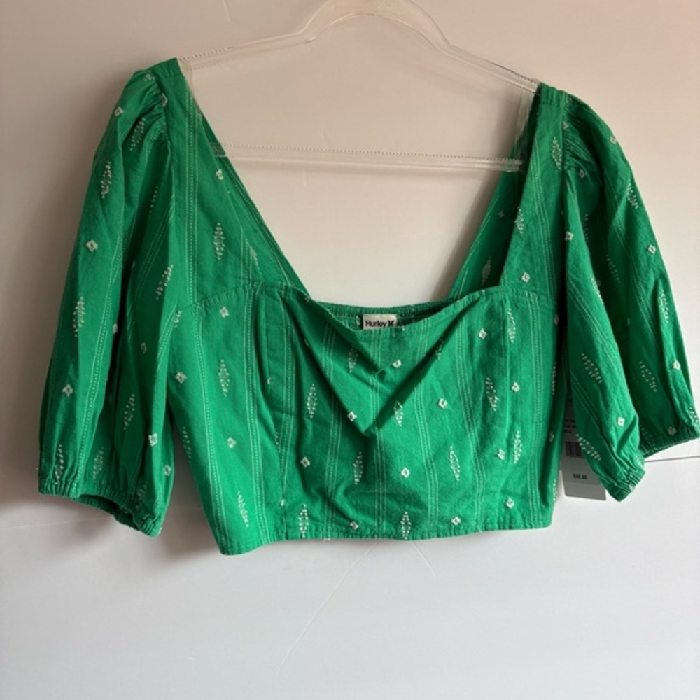 Green Embroidered Blouse